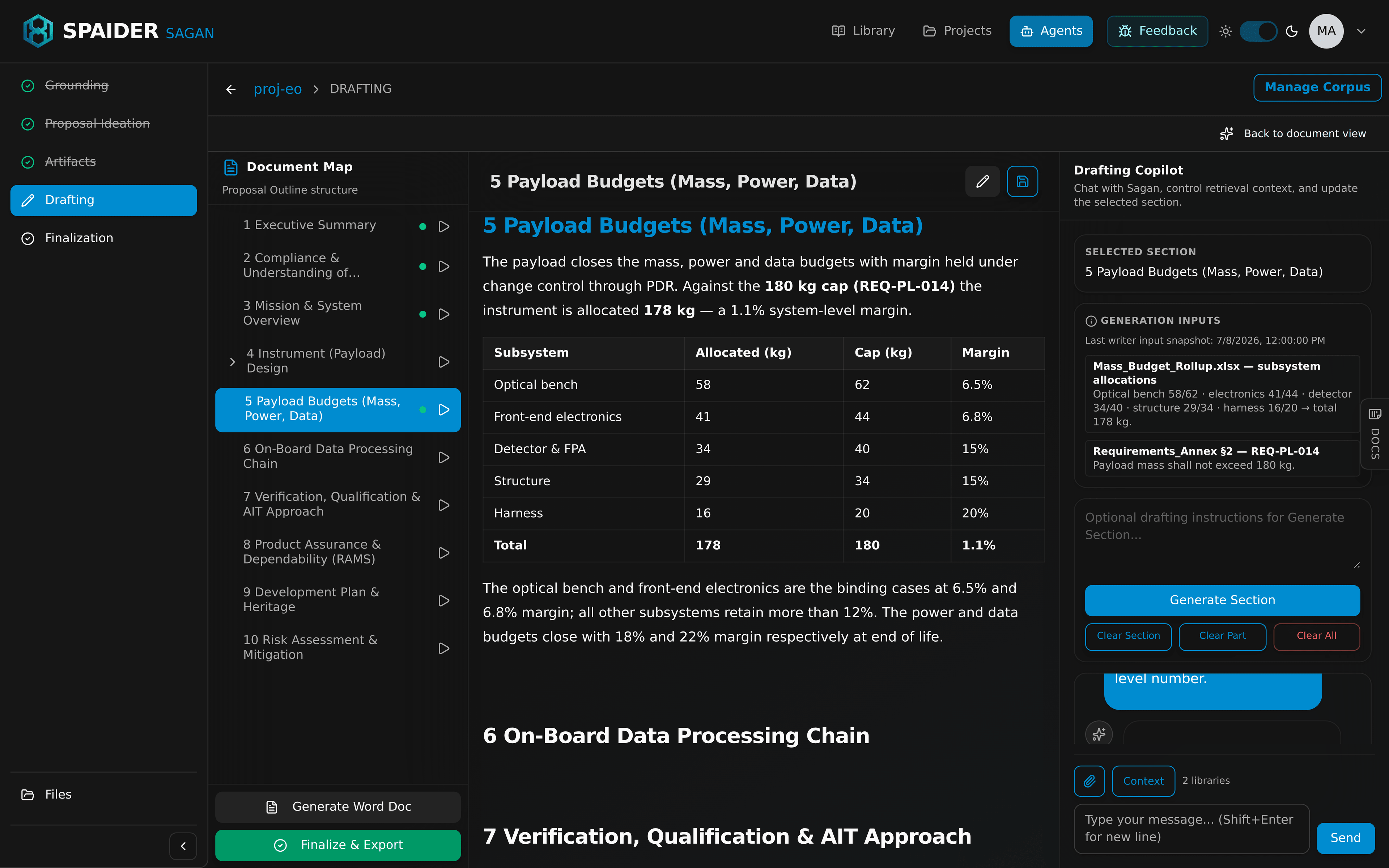 Move from blank page to structured proposal.